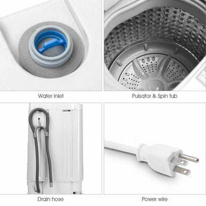 12 lbs Full-automatic Washing Machine with 10 Wash Programs