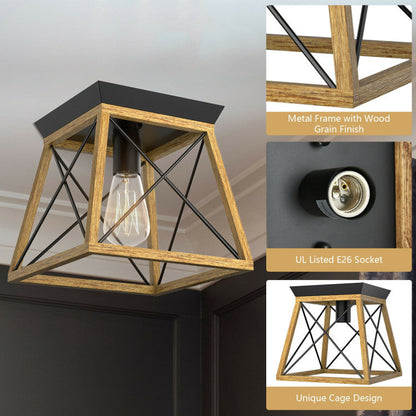 Farmhouse Vintage Ceiling Lights with E26 Blub Socket for Hallway Dining Room