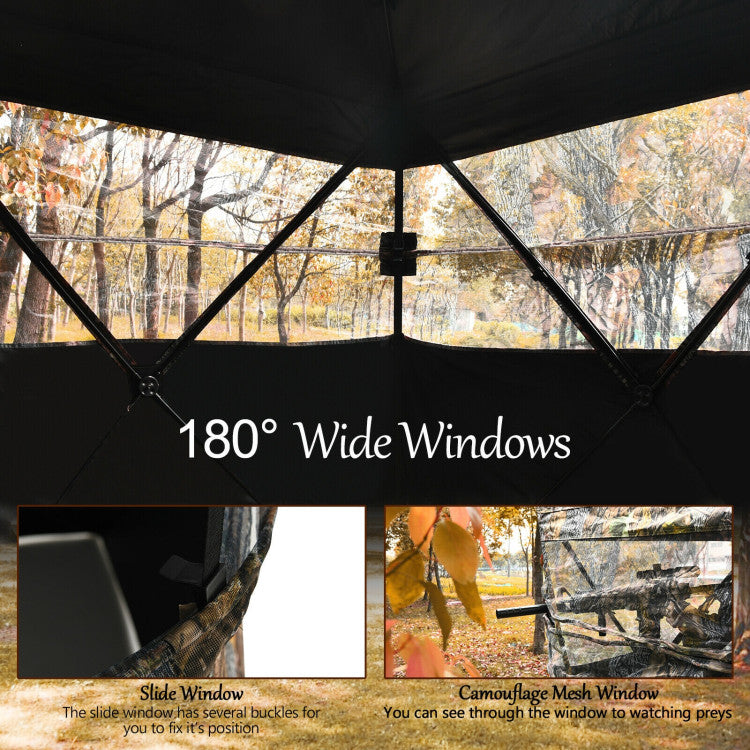 3 Person Portable Surround View Tent with Slide Mesh Window