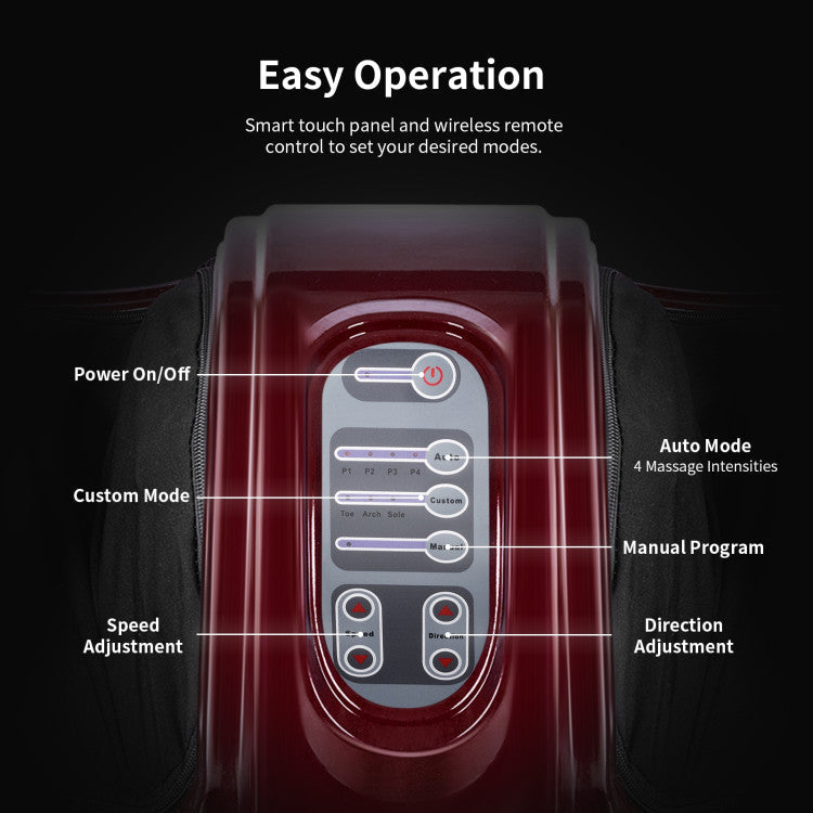 Therapeutic Shiatsu Foot Massager with High Intensity Rollers
