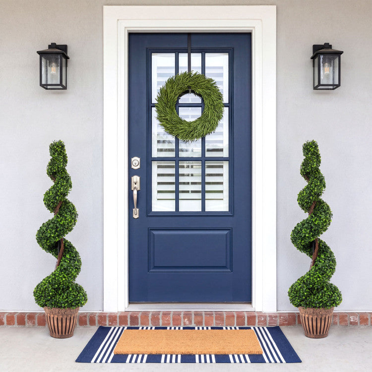 4 Feet Artificial Boxwood Spiral Green Leaves Tree