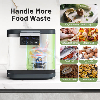 4 L Electric Composter with Lid and LED Display for Kitchen