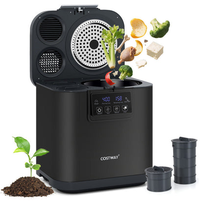 4 L Electric Composter with Lid and LED Display for Kitchen