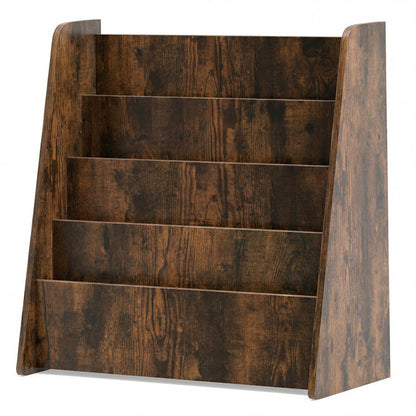 4-Tier Kids Bookshelf with Deep Compartments for Bedroom