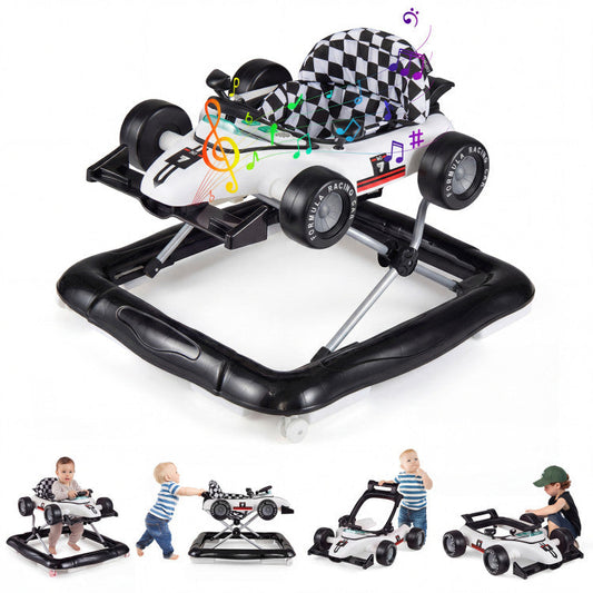 4-in-1 Baby Push Walker Activity Center Height Adjustable with Music Box