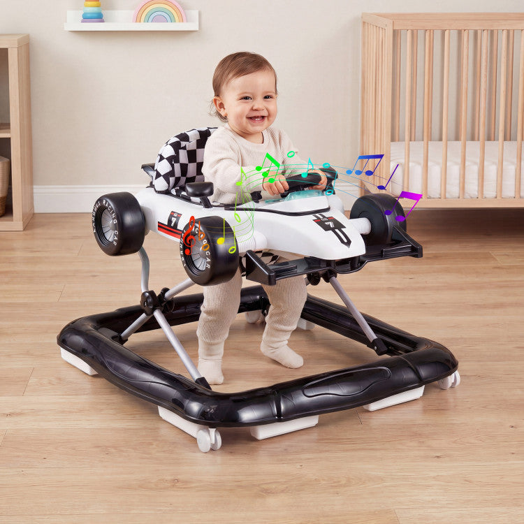 4-in-1 Baby Push Walker Activity Center Height Adjustable with Music Box