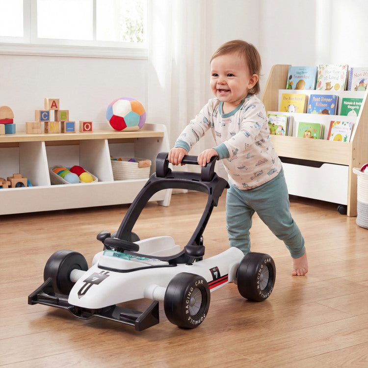 4-in-1 Baby Push Walker Activity Center Height Adjustable with Music Box