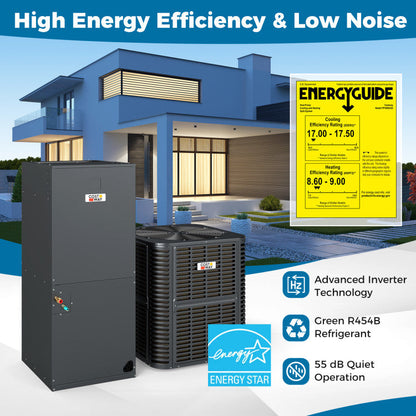4 to 5 Ton 17-17.5 SEER2 Ultra-Low Temperature Heat Pump System (Operates down to -4°F)