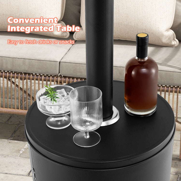 50000 BTU Propane Patio Heater with Round Table Design