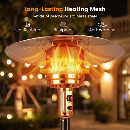 50,000 BTU Patio Propane Gas Heater with Stainless Steel Burner