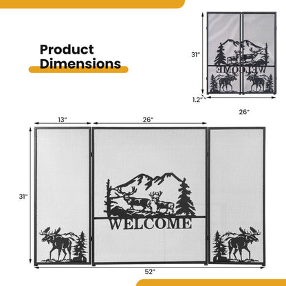 52 x 31 Inch Fireplace Screen