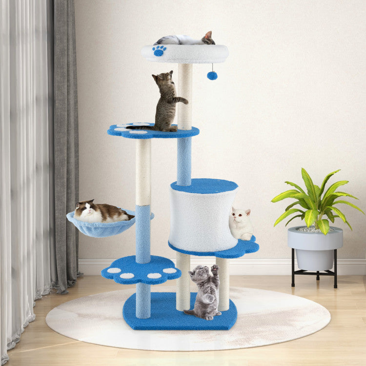 54 Inches Tall Modern Cat Tree Tower for Indoor Cats
