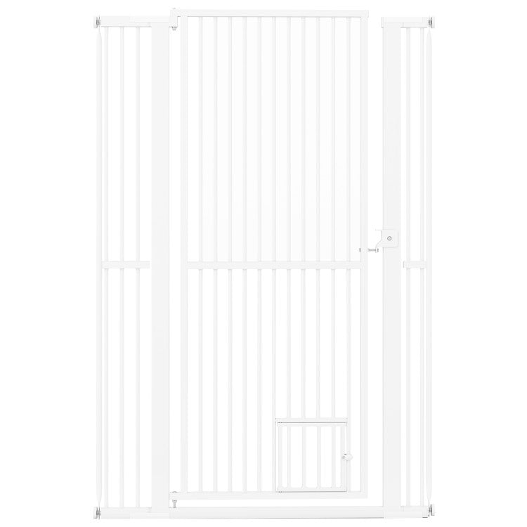 59” Extra Tall Pet Gate Heavy-Duty Metal Cat Gate with Wide Opening