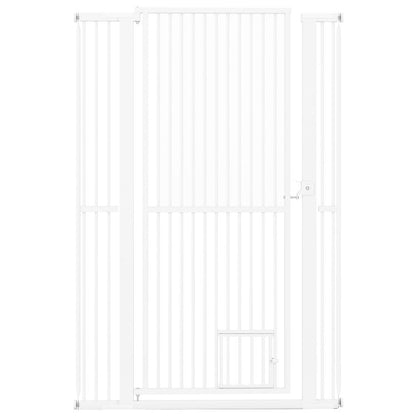 59” Extra Tall Pet Gate Heavy-Duty Metal Cat Gate with Wide Opening