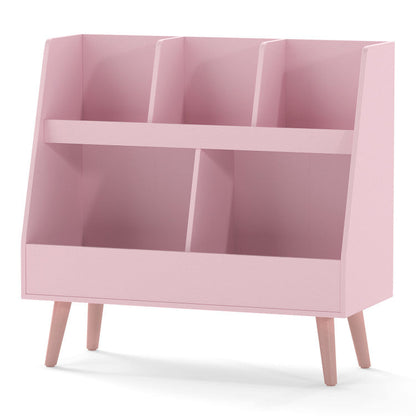 5-Cube Kids Bookshelf and Toy Organizer with Anti-Tipping Kits