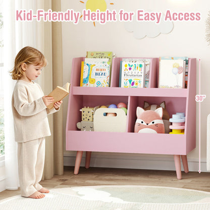 5-Cube Kids Bookshelf and Toy Organizer with Anti-Tipping Kits