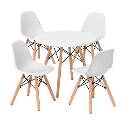 5 Pieces Kid's Colorful Set with 4 Armless Chairs