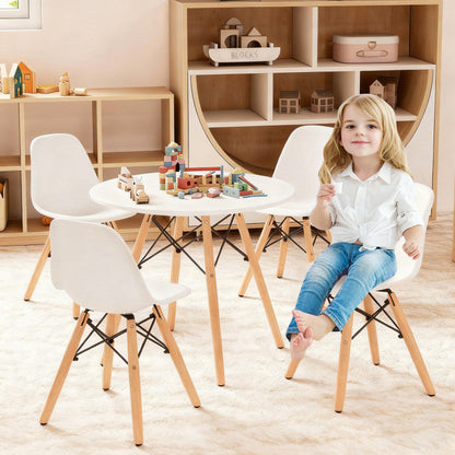 5 Pieces Kid's Colorful Set with 4 Armless Chairs