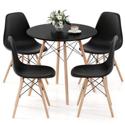 5 Pieces Dining Table Set With Solid Wood Leg