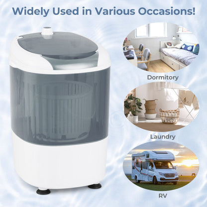 Portable Mini Washing Machine Semi-Automatic Washer and Spinner Combo with Single Tub