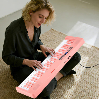 61-Key Foldable Piano Keyboard Full-size Electronic Keyboard with MIDI and Split Function
