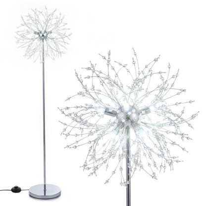 63-Inch Crystal Floor Lamp with Acrylic Crystals