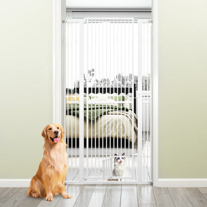 67.5" Extra Tall Pet Gate Heavy-Duty Metal Cat Gate with 30.5"-41" Wide Opening