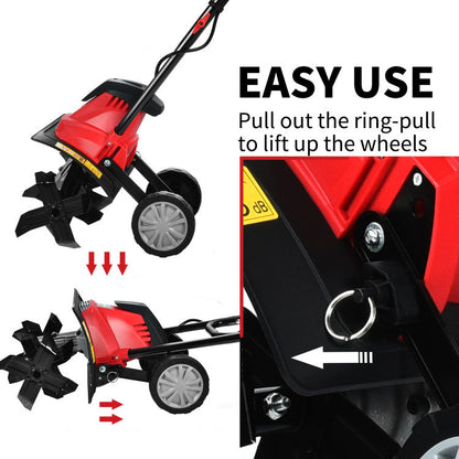 14/17 Inch 10 Amp Corded Electric Tiller and Cultivator with 9-Inch Tilling Depth