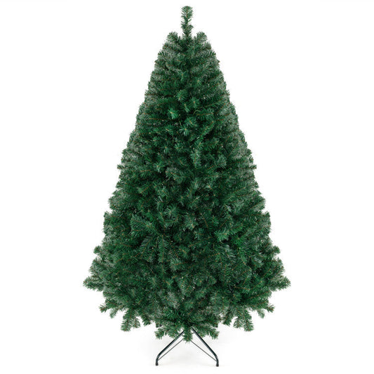 7/7.5/8 Feet Pre-lit Artificial Natural Christmas Tree with LED Lights