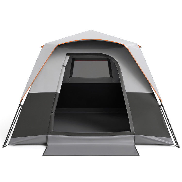 6-Person Outdoor Camping Tent Blackout Easy Setup Instant Cabin Tent with Rainfly and Carrying Bag