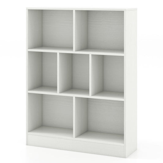 7-Section Freestanding Bookshelf for Kids Room Classroom Daycare Nursery
