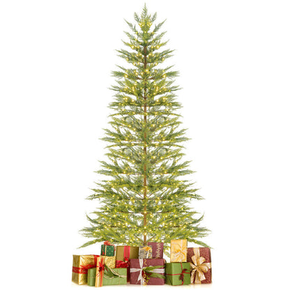 6.5/7.5 Feet Artificial Cypress Christmas Tree Pre-lit Hinged