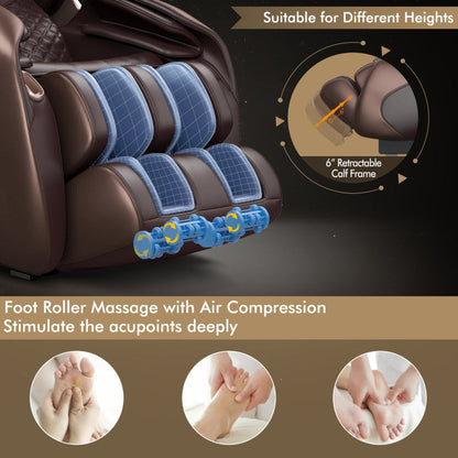 Zero Gravity Full Body Massage Chair with SL Track and Yoga Stretching