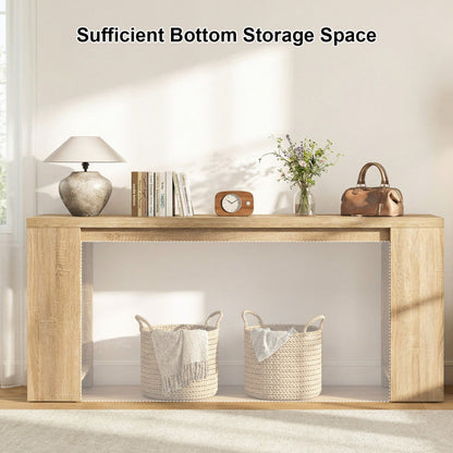 71 Inches Long Console Table with Storage for Hallway