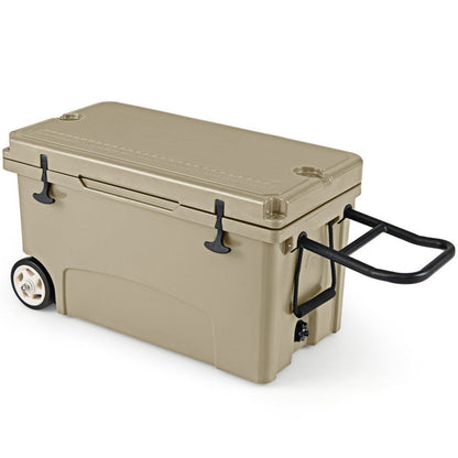 75 Quart Portable Hard Cooler with 6-Day Ice Retention and Wheels