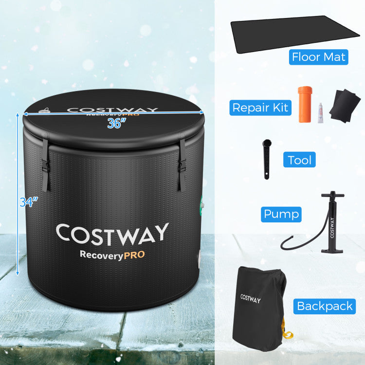 79 Gal Water Chiller Compatible Cold Plunge Tub with Cover