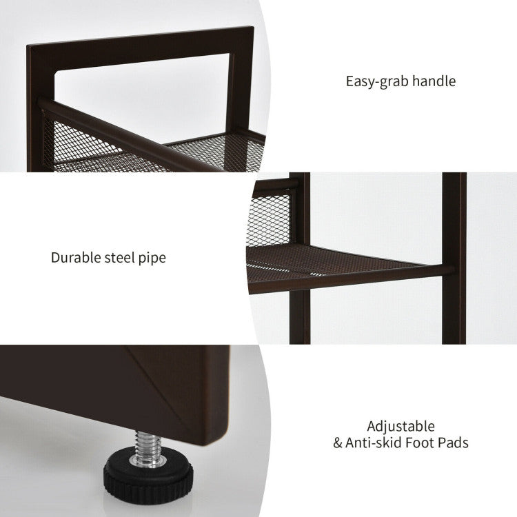 2/3/4 Tiers Flat and Slant Metal Shoe Rack for Entryway Hallway