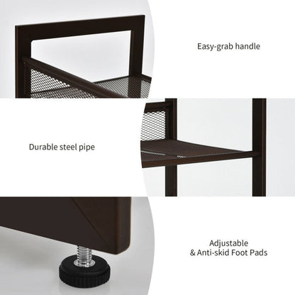 2/3/4 Tiers Flat and Slant Metal Shoe Rack for Entryway Hallway