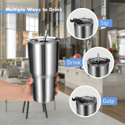 30oz Stainless Steel Tumbler Cup Double Wall Vacuum Insulated Mug with Lid