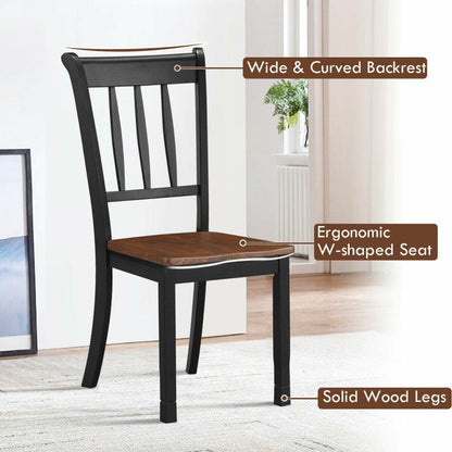 2 Pieces Solid Whitesburg Spindle Back Wood Dining Chairs
