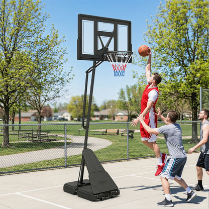 7.7-10 FT Tool-Free Height Adjustable Basketball Goal System