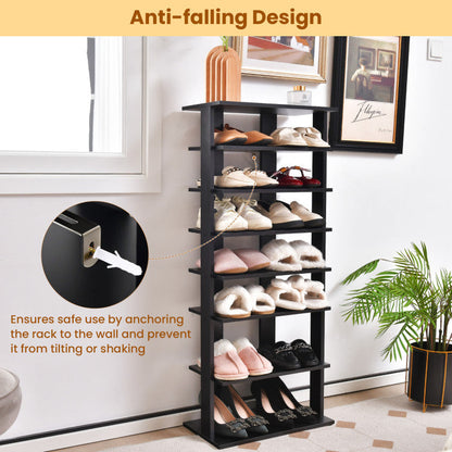 7 Tiers Patented Vertical Shoe Rack for Front Door