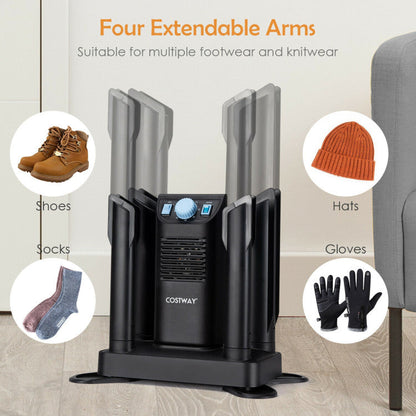 Electric Shoe Boot Dryer 4 Shoes with 180 Mins Timer Ozone Disinfection