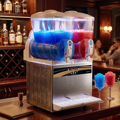 8 Gal Commercial Slushie Machine with LED Lights