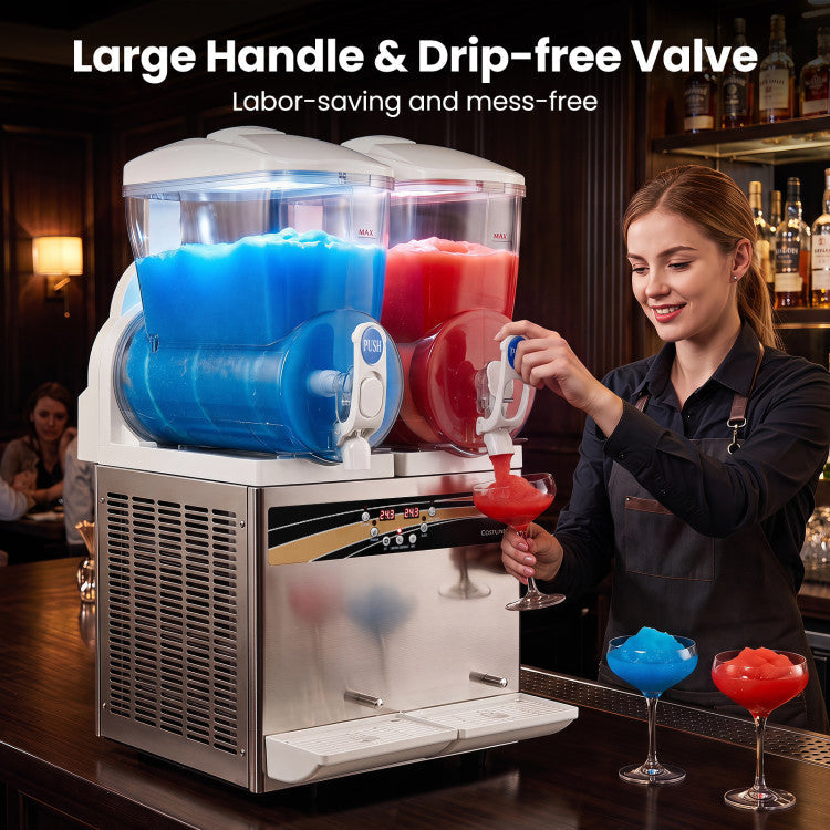 8 Gal Commercial Slushie Machine with LED Lights