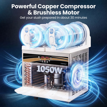 8 Gal Commercial Slushie Machine with LED Lights