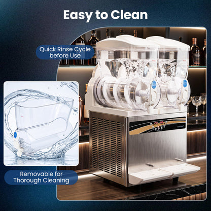 8 Gal Commercial Slushie Machine with LED Lights