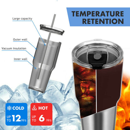 30oz Stainless Steel Tumbler Cup Double Wall Vacuum Insulated Mug with Lid