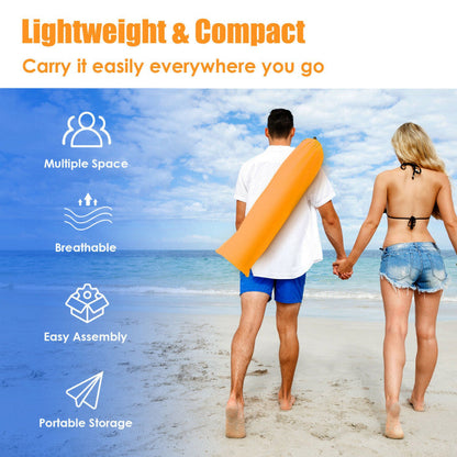3-4 Person Easy Pop-Up Beach Tent UPF 50+ Portable Sun Shelter