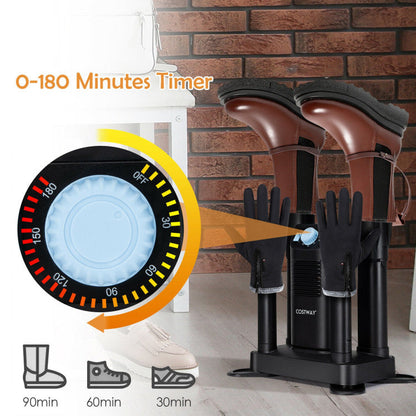 Electric Shoe Boot Dryer 4 Shoes with 180 Mins Timer Ozone Disinfection
